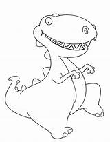 Dinosaur Coloring Pages Baby Dinosaurs Cute Print Paw Cartoon Kids Rex Color Wolf Printable Clipart Cried Boy Getcolorings Who Getdrawings sketch template