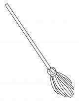 Broom Colouring sketch template