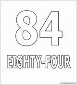 Eighty Four Number Pages Coloring Color Online Two Coloringpagesonly sketch template