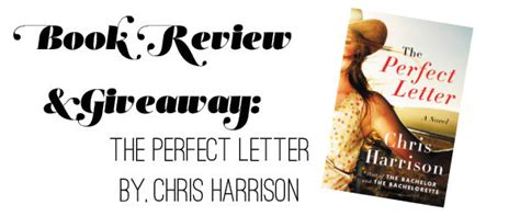 book review  giveaway  perfect letter  chris harrison