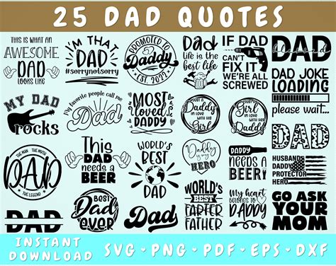 dad quotes svg bundle  designs dad sayings svg father svg