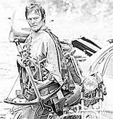 Walking Dead Coloring Pages Daryl Dixon Wallpaper Template sketch template