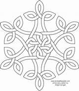 Coloring Snowflake Patterns Pages Trace Library sketch template