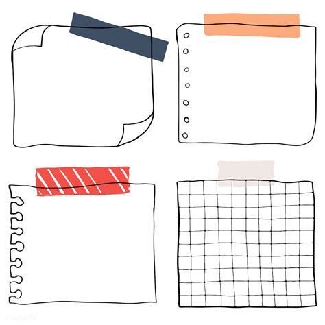 blank note paper set png royalty  transparent png