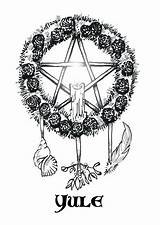 Pagan Yule Wiccan Samhain Solstice Wicca Nieuwboer sketch template