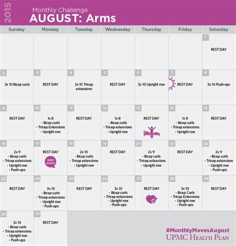30 Day Arms Workout Challenge Upmc Health Plan