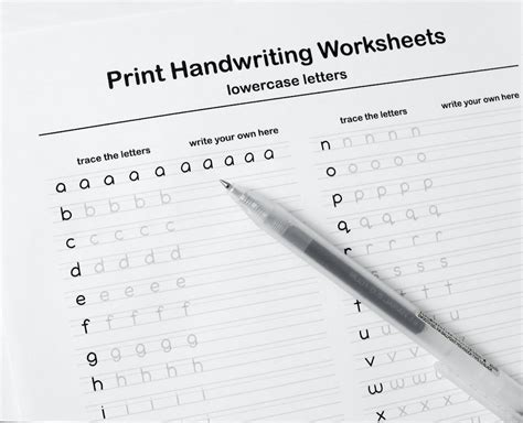 printable handwriting worksheets pages letters words  sentences
