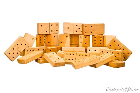 classic natural hardwood domino blocks countryside gifts llc
