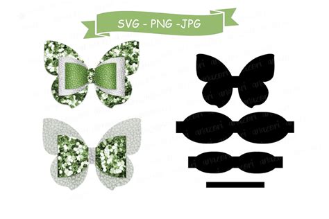 printable  hair bow template svg  templates svgs  faux