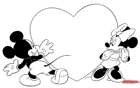 valentinemickeyminniegif  disney coloring pages