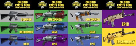 colored rarity guns rfortnitebr