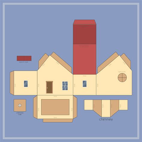 images  printable paper house template box house templates