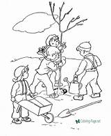 Coloring Arbor Tree Pages Planting Drawing Kids Color Activities Sheets Sheet Trees Printable Earth Getdrawings Gardening Printables Environment Raisingourkids Popular sketch template