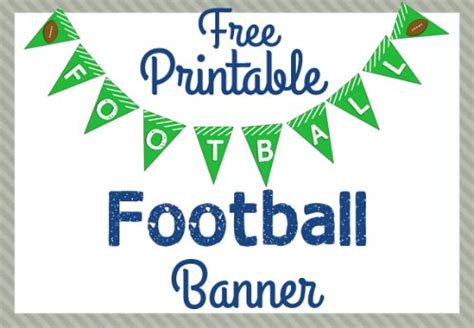 printable football banner game day crafts  moms confession