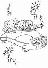 Bear Coloring Pages Car Rupert Riding Friends sketch template