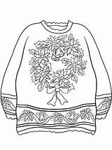 Ugly Sweater Christmas Kersttrui Foute Kerst Kleurplaten Coloring Sweaters Pages Fun Kids Zo sketch template