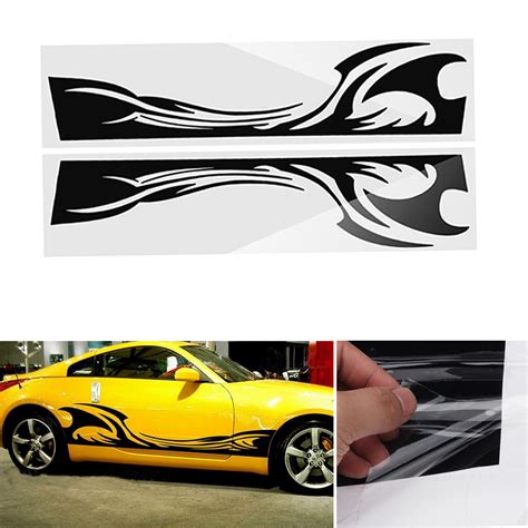 cmcm sports stripe pattern style car stickers vinyl decal  race suv side body alexnldcom