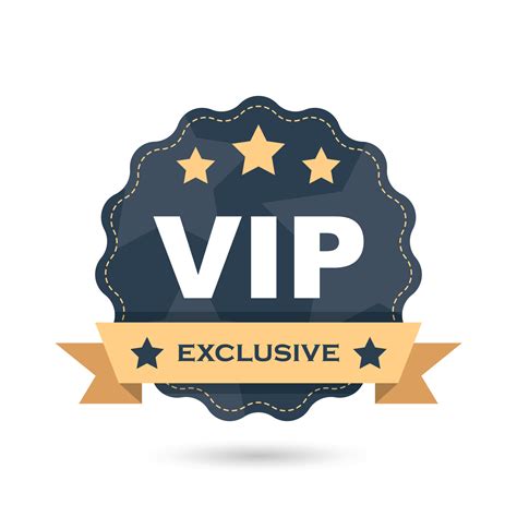 vip badges icon  flat style exclusive badge vector illustration