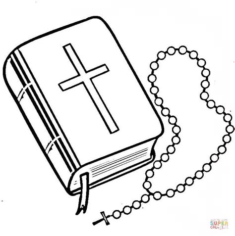 rosary coloring page printable   rosary coloring page