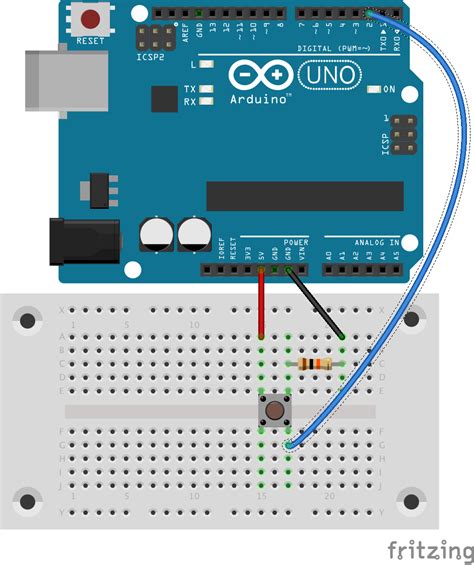 arduino push button schematic