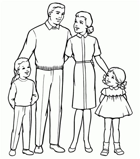 family picture coloring page   family picture