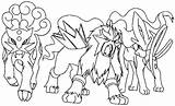 Pokemon Legendary Raikou Entei Trilogic Coloring Pages Suicune Categories sketch template