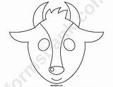 Goat Mask Template Printable Color Masks Cabra Mascara Kids Animal Ziege Maskspot Templates Tiermasken Da Animales Máscara Goats Mascaras Masken sketch template
