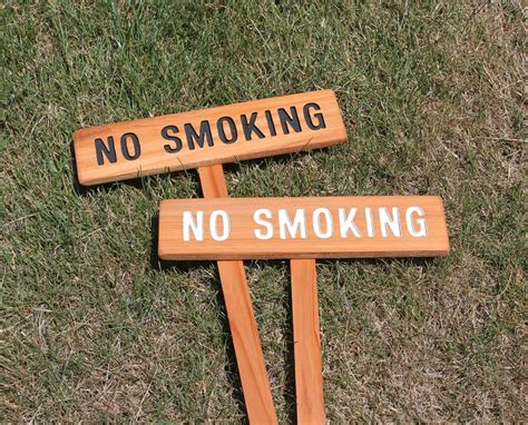 smoking wooden sign outdoor  smoking sign