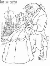 Coloring Pages Color Beast Beauty Disney Print Princess Colouring Belle Drawing Girls Choose Board sketch template