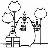 Pusheen Colorir Cumpleaños Imprimir Playa Clipartmag Dibujosonline sketch template