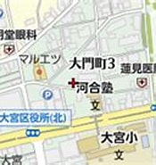 Image result for さいたま市大宮区大門町. Size: 175 x 99. Source: www.mapion.co.jp