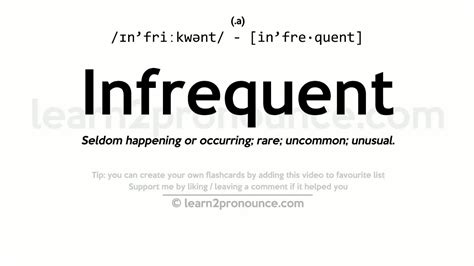 pronunciation  infrequent definition  infrequent youtube