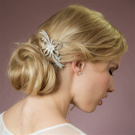 Ellie Crystal And Pearl Hair Comb By Lola And Alice