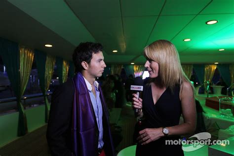 Sergio Perez Sahara Force India F1 With Rachel Brookes Sky Sports F1