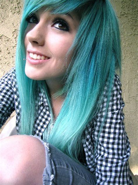 teal blue hair leda muir red scene hair long gray hair blue green hair
