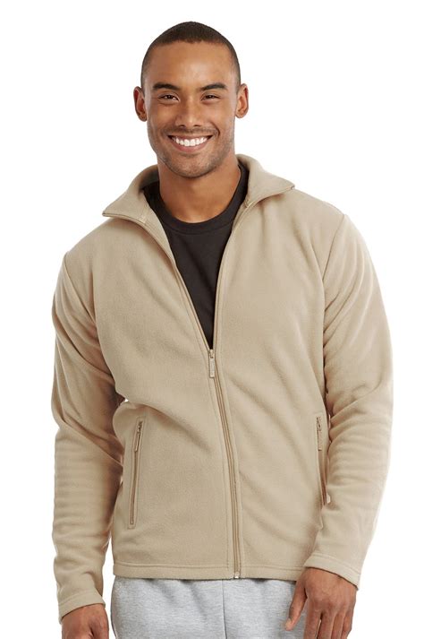 mens polar fleece zip  jacket  beige homers coat