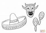 Sombrero Coloring Maracas Pages Mexico Mexican Pinata Mask Culture Food Color Printable Getcolorings Chili Soccer Getdrawings Colorings Print Cultures Drawing sketch template