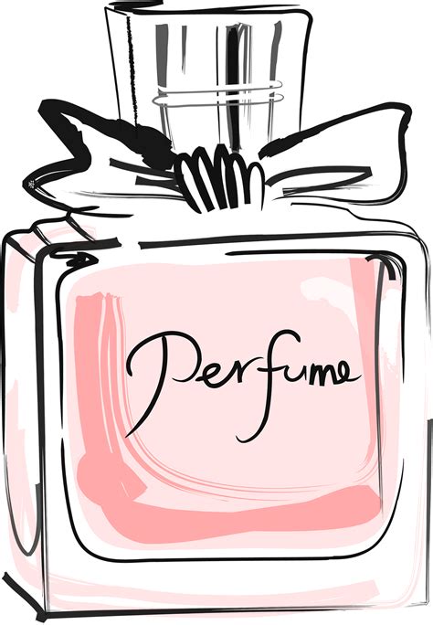 perfume bottle drawing transparent background
