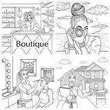 Coloring Book Entrepreneurs sketch template