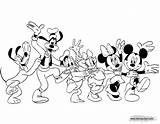 Coloriage Topolino Minnie Disneyclips Amis Colorare Scaricare Kleurboeken Conga 123dessins sketch template