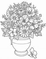Vase Poppy California Coloring sketch template