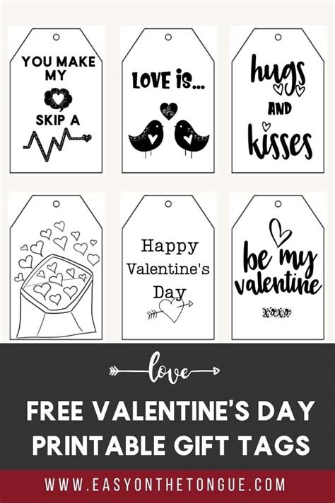printable valentines gift tags
