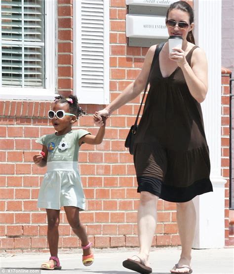 kristin davis wears plain brown dress as she strolls with daughter daily mail online
