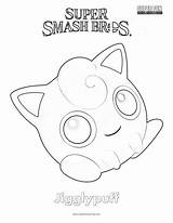 Smash Jigglypuff Coloring Super Brothers Bros Pages sketch template