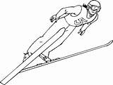 Skispringer Malvorlagen Malvorlage Ausmalbild sketch template