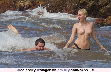 blonde singer miley cyrus topless in hawaii celebrity