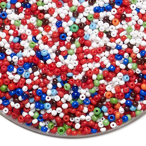 Seed Bead Mix Vintage Czech Glass Opaque Mixed Colors 11 Round