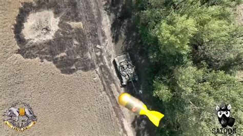 moment ukrainian spec ops drone drops bomb