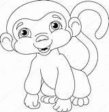 Kleurplaat Colorir Macaco Aap Mono Scimmia Mico Illustration sketch template