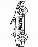 Car Police Coloring Chase Color sketch template
